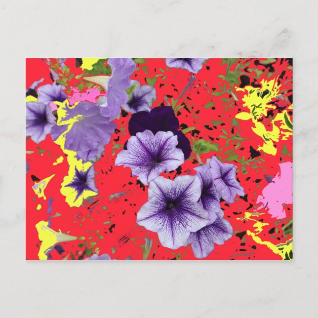 Carte Postale Petunias Bright Arrière - plan (Devant)