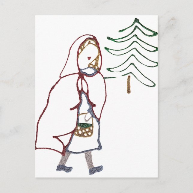 Carte Postale Peu de capuchon rouge (Devant)