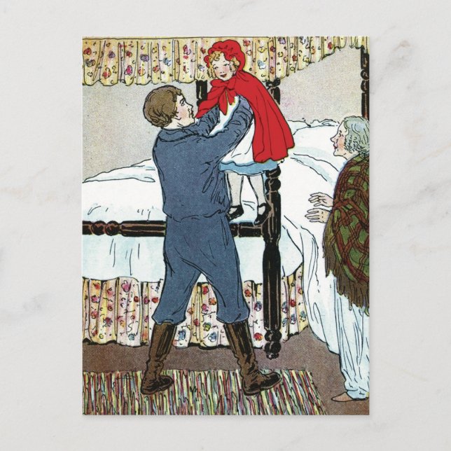 Carte Postale Peu de capuchon rouge : Coffre-fort peu rouge (Devant)