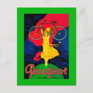 Carte Postale Peugeot Bicyclette Poster Vintage Europe