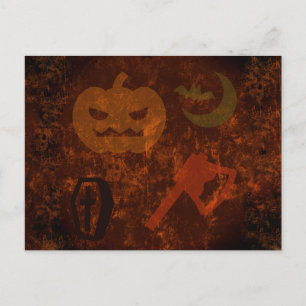 Carte Postale Peurs d'Halloween sur Eerie Arrière - plan