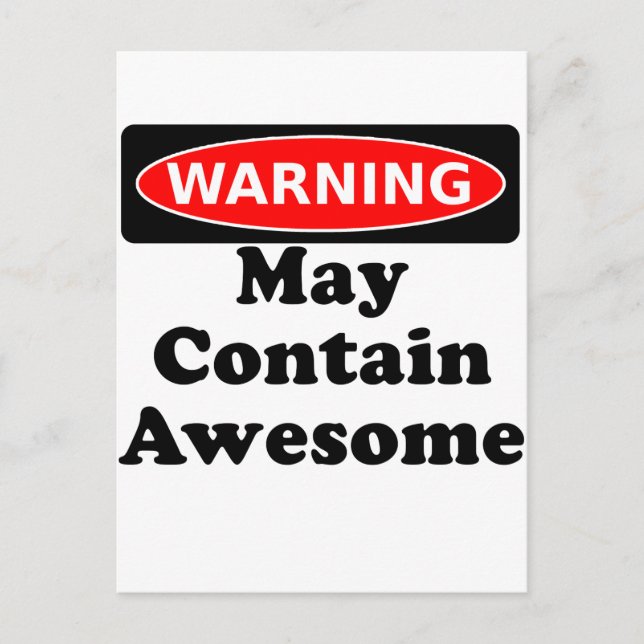 Carte Postale Peut Contenir Awesome (Devant)