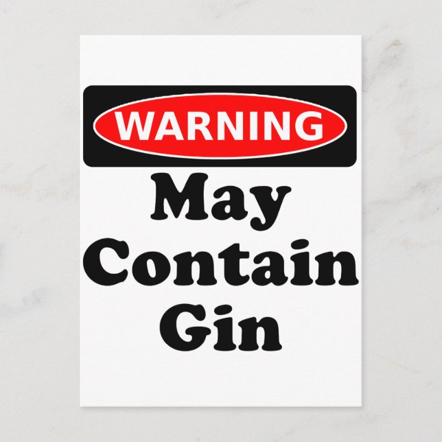 Carte Postale Peut Contenir Le Gin (Devant)