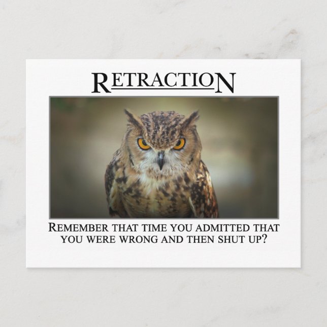 Carte Postale Peut-être devriez-vous repenser ce que vous avez d (Devant)