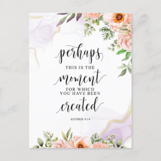 Carte Postale Peut-être est-ce le moment, Esther 4:14