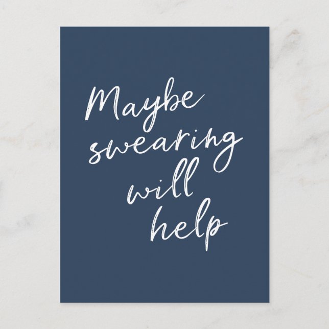 Carte Postale Peut-Être Que Le Balayage Aidera Cheeky Snarky Dir (Devant)