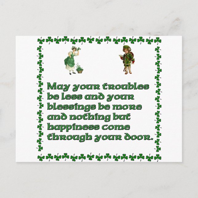 Carte Postale Peuvent vos problèmes être moins (Devant)