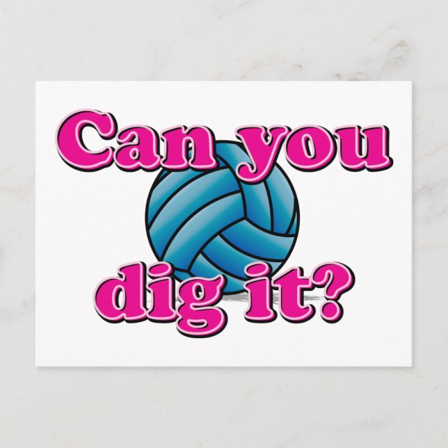 Carte Postale Peux-tu le creuser ? Volleyball! (Devant)