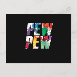 Carte Postale Pew Pew Paintball Marker Couleur Balls Paintball G