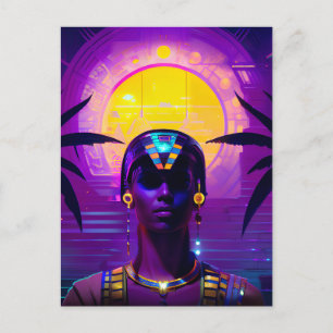 Carte Postale Pharaon Synthwave