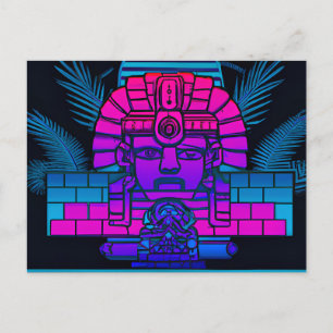 Carte Postale Pharaon Synthwave