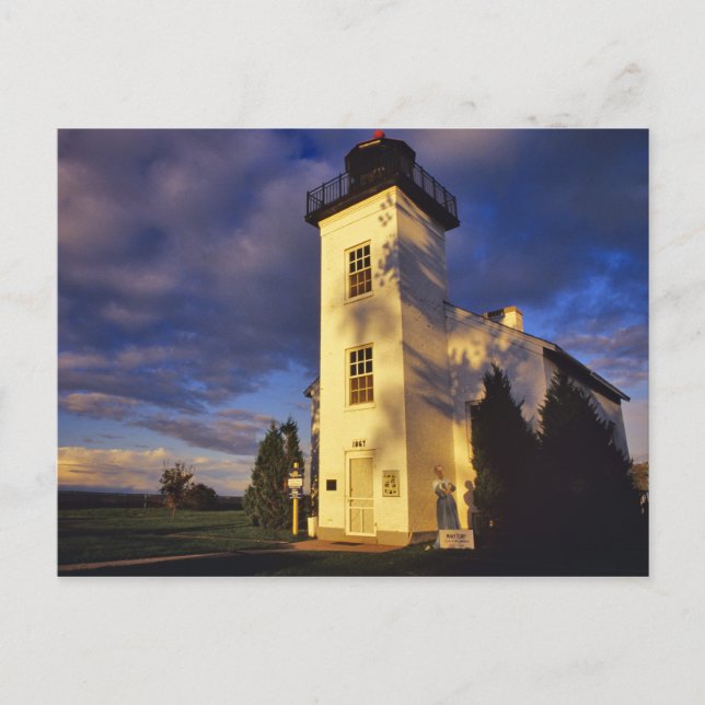 Carte Postale Phare à Escanaba UP Michigan (Devant)