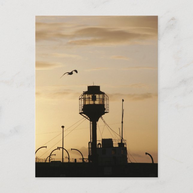Carte Postale Phare au coucher du soleil (Devant)