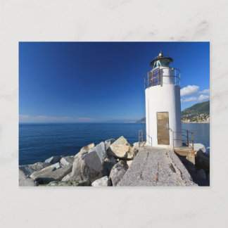 Carte Postale phare, Camogli, Italie