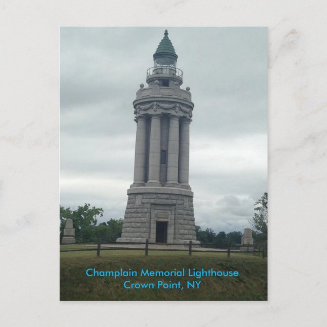 Carte Postale Phare commémoratif Champlain (Devant)