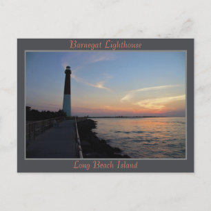 Carte Postale Phare de Barnegat au coucher du soleil