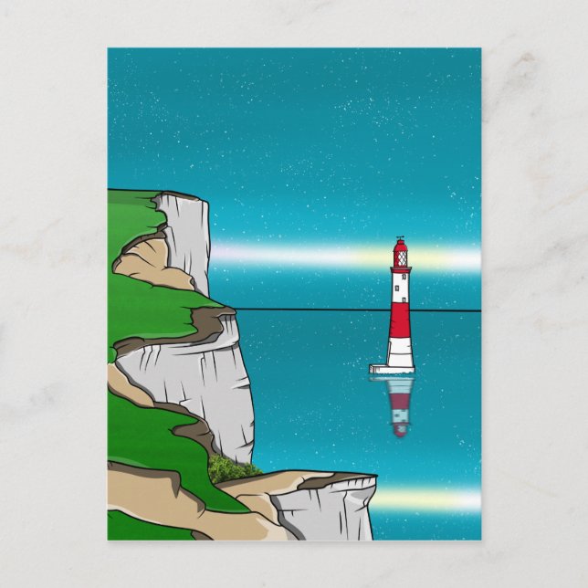Carte Postale Phare de Beachy Head et Cliff Top (Devant)