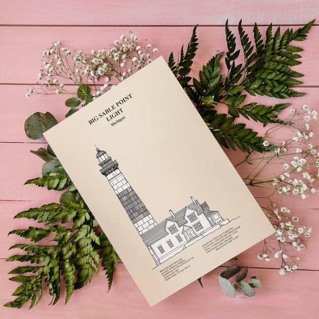 Carte Postale Phare de Big Sable Point - Michigan - SBD (Créateur téléchargé)