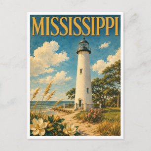 Carte Postale Phare de Biloxi Mississippi GeoSaga
