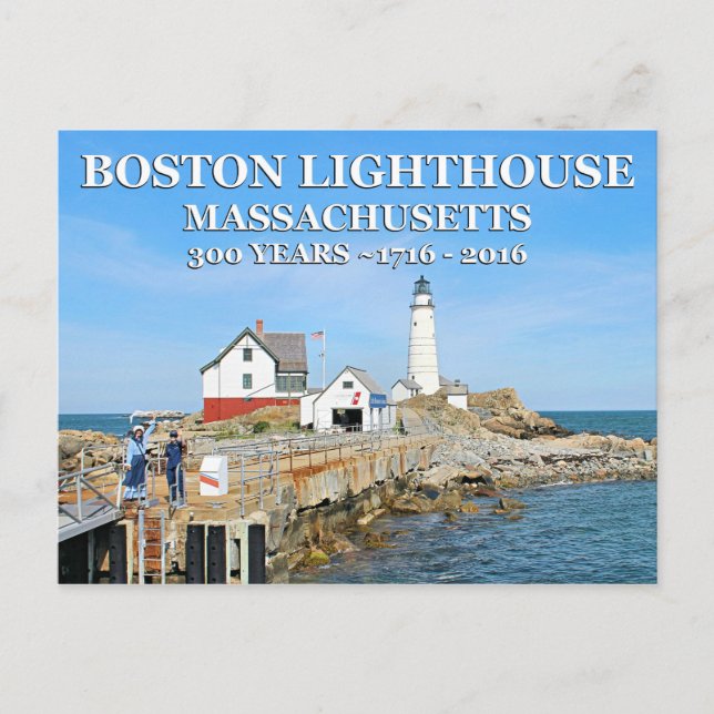 Carte Postale Phare de Boston, Massachusetts (Devant)
