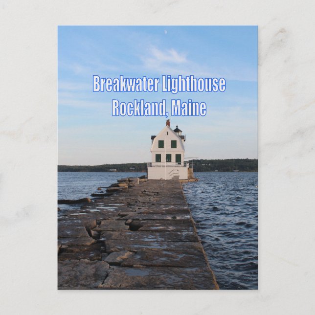 Carte Postale Phare de Breakwater (Devant)