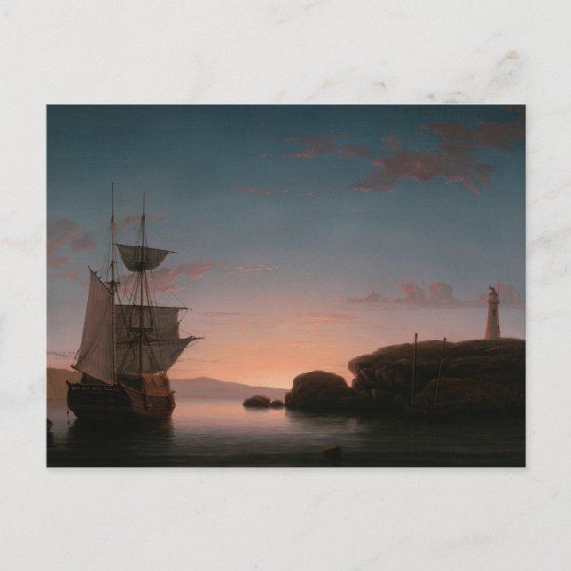 Carte Postale Phare de Camden, Maine par Fitz Henry Lane (Devant)