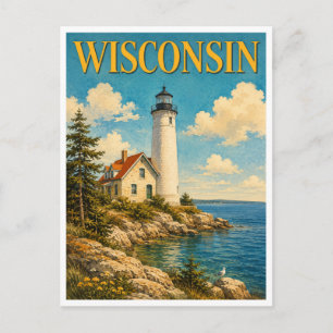 Carte Postale Phare de Cana Island Wisconsin GeoSaga