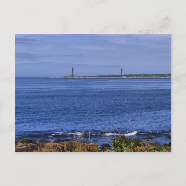 Carte Postale Phare de Cape Ann Twin-Carte Postale (Devant)