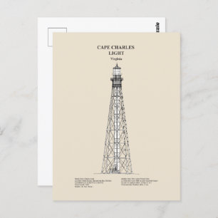 Carte Postale Phare de Cape Charles - Virginie - SBD