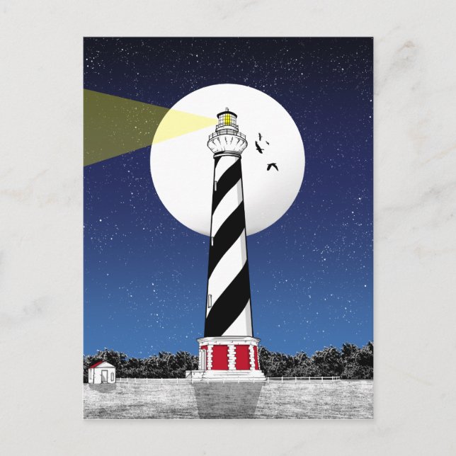 Carte Postale Phare de Cape Hatteras Caroline du Nord (Devant)