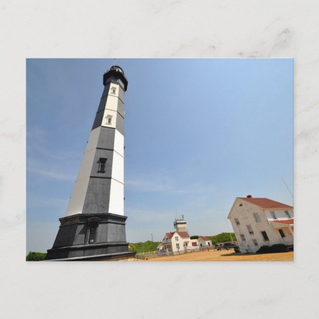 Carte Postale Phare de Cape Henry avec clôture blanche Va. Beach (Devant)
