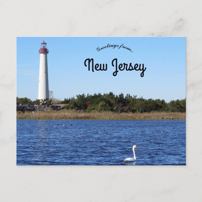 Carte Postale Phare de Cape May Point New Jersey (Devant)