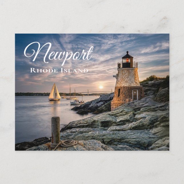 Carte Postale Phare de Castle Hill à Newport Rhode Island (Devant)