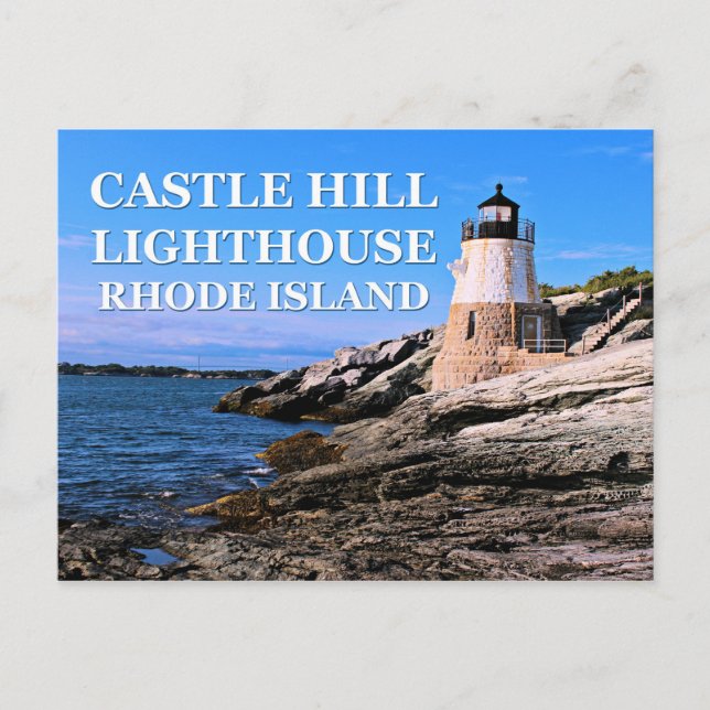Carte Postale Phare de Castle Hill, Rhode Island (Devant)