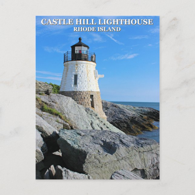 Carte Postale Phare de Castle Hill, Rhode Island (Devant)