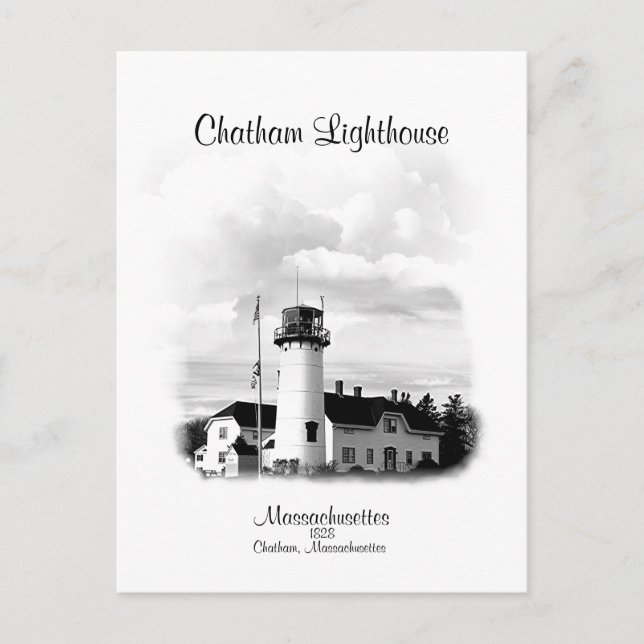 Carte Postale Phare de Chatham - Massachusetts (Devant)