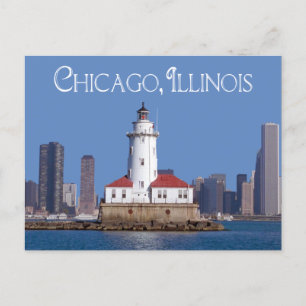 Carte Postale Phare de Chicago Harbour, Chicago Illinois États-U