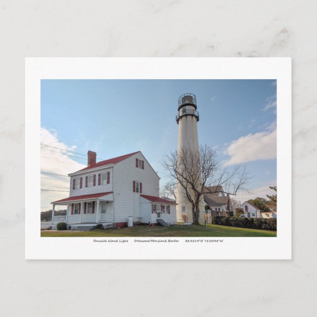 Carte Postale Phare de Fenwick Island. (Devant)