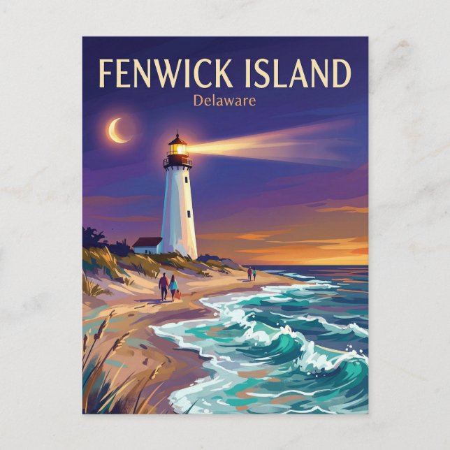 Carte Postale Phare de Fenwick Island USA (Devant)