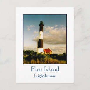 Carte postale 'Phare de Fire Island au coucher du