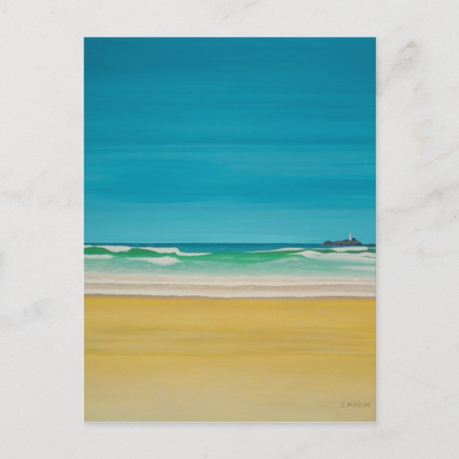 Carte Postale Phare de Godrevy (Gwithian) (Devant)