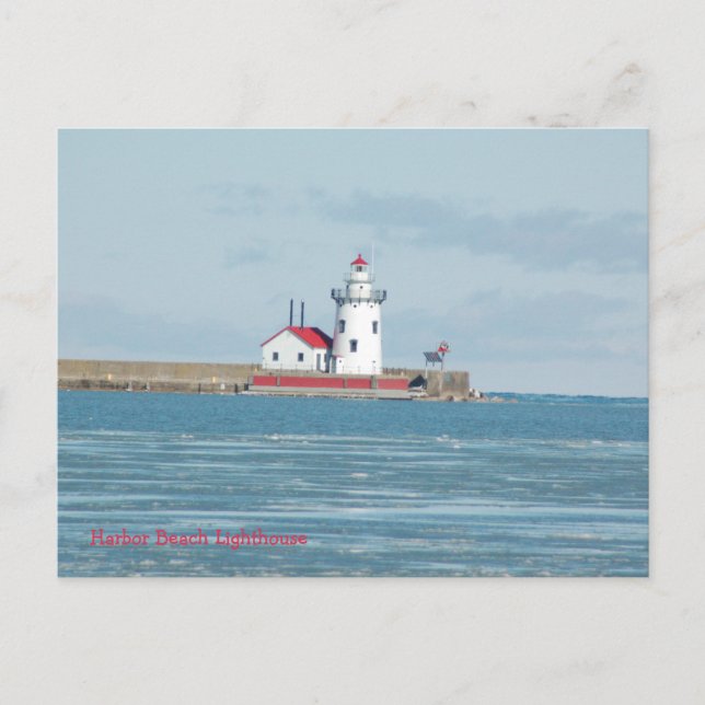 Carte postale : phare de Harbor Beach  (Devant)