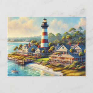 Carte Postale Phare de Harbour Town en Caroline du Sud 