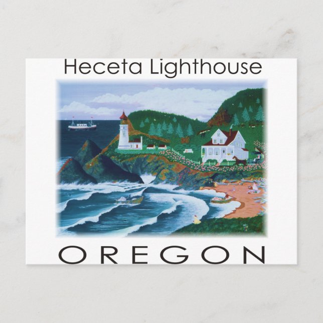Carte Postale Phare de Heceta (Devant)