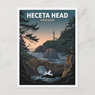 Carte Postale Phare de Heceta Head et Sea Lion Point Florence