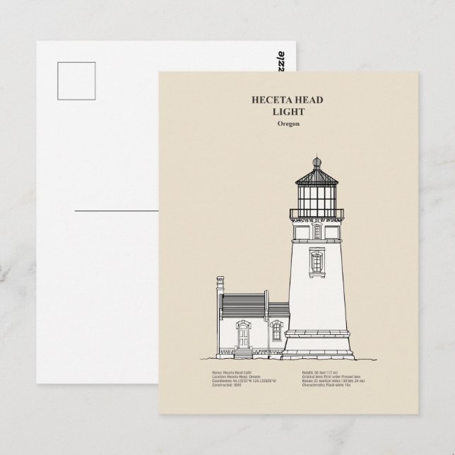 Carte Postale Phare de Heceta Head - Oregon - SBD (Devant / Derrière)