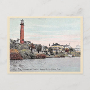 Carte Postale Phare de Jupiter Floride vintage