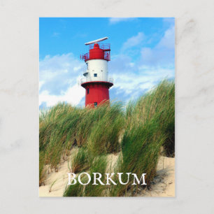 Carte Postale Phare de Kleiner, Borkum, Frise orientale, Allemag