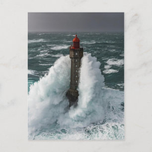 Carte Postale Phare de la Jument tempête Finistère France