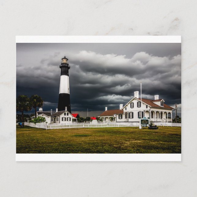 Carte Postale phare de l'île de tybee savannah georgia océan eve (Devant)